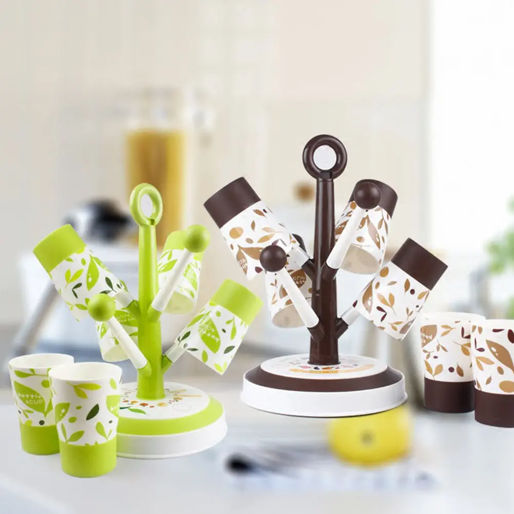 Premium Mug Rack Coffee Cup Drying Stand Removable Mug Tree for Kitchen Counter Dish Drying Organizer Home Office Use