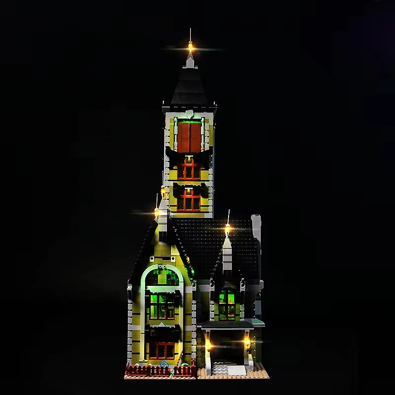 Kit luci a LED fai-da-te RC per Set di blocchi di costruzione di case stregate LEGO 10273 (solo luce a LED, senza modello di blocchi)