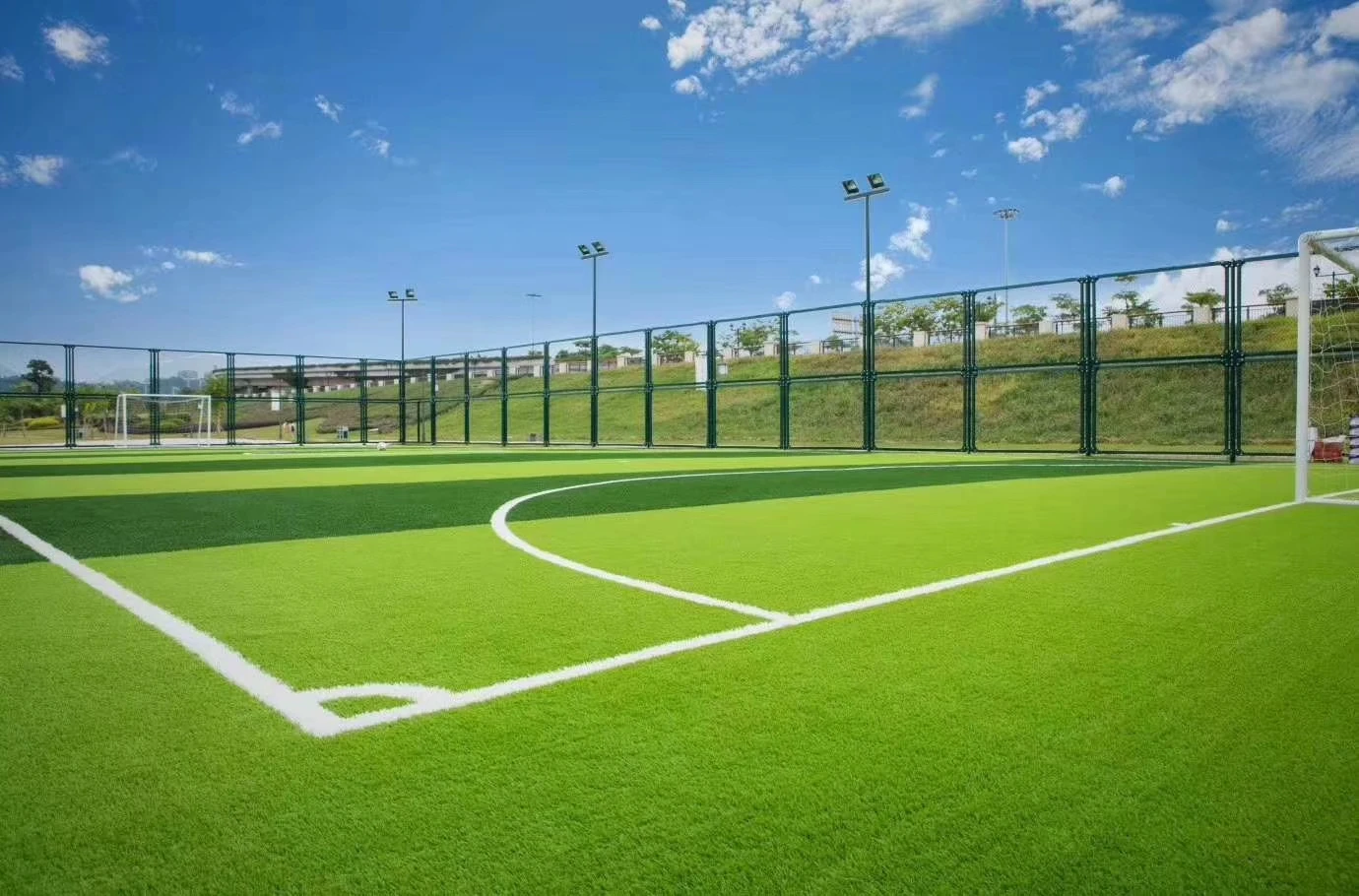 Futsal Court Voetbalveld Gras Kunstgras Sportvloeren Voetbalgras