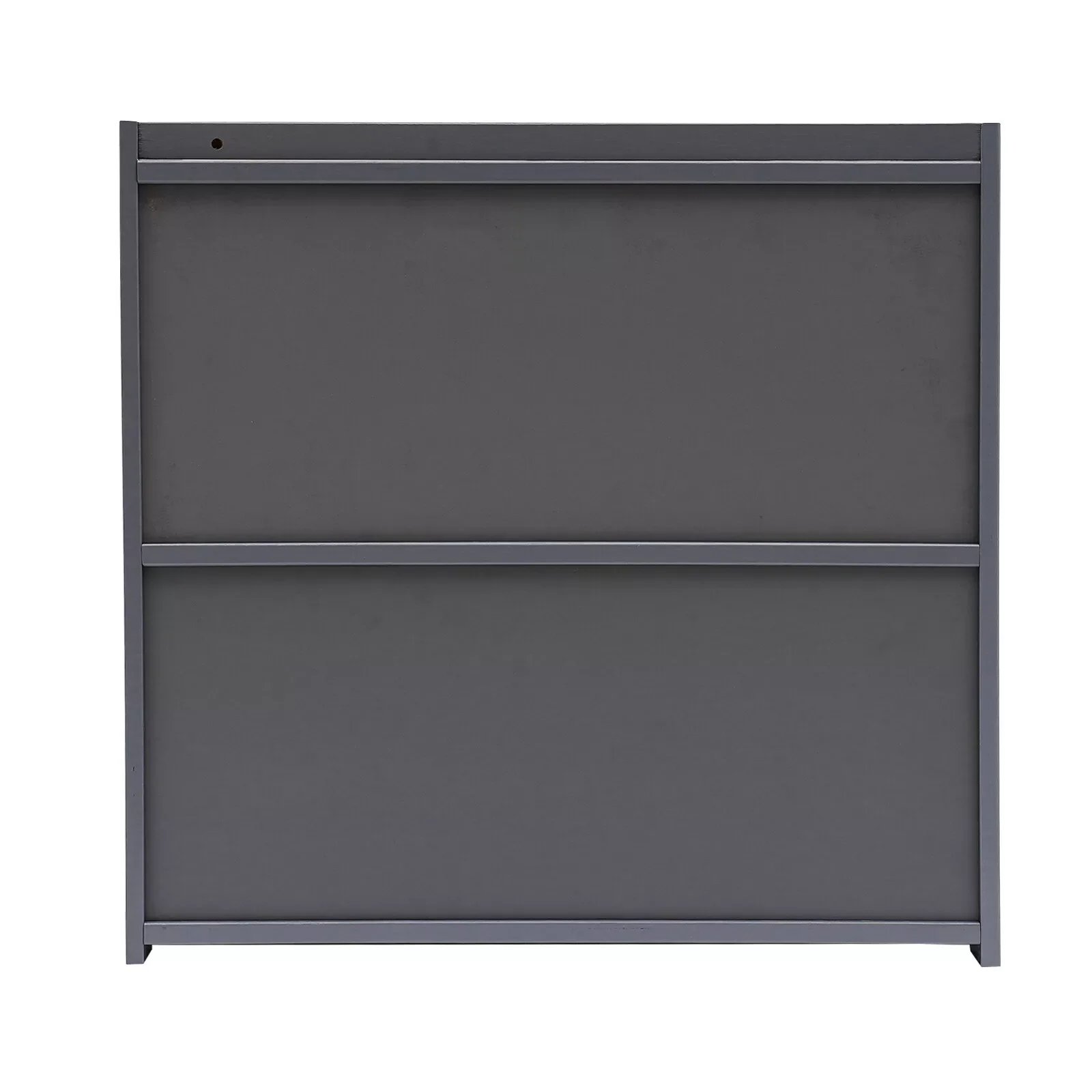 Two Tiers Deck Mounted Storage Cabinet Gray Modern Countertop Storage Cabinet for Kitchen