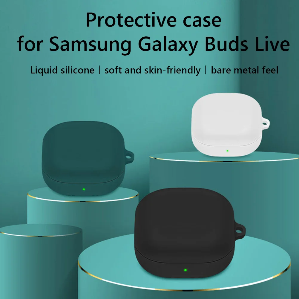 Custodia protettiva per auricolari a cono custodia per cuffie compatibile con Bluetooth senza fili con fibbia per Samsung Galaxybuds2 Live/pro