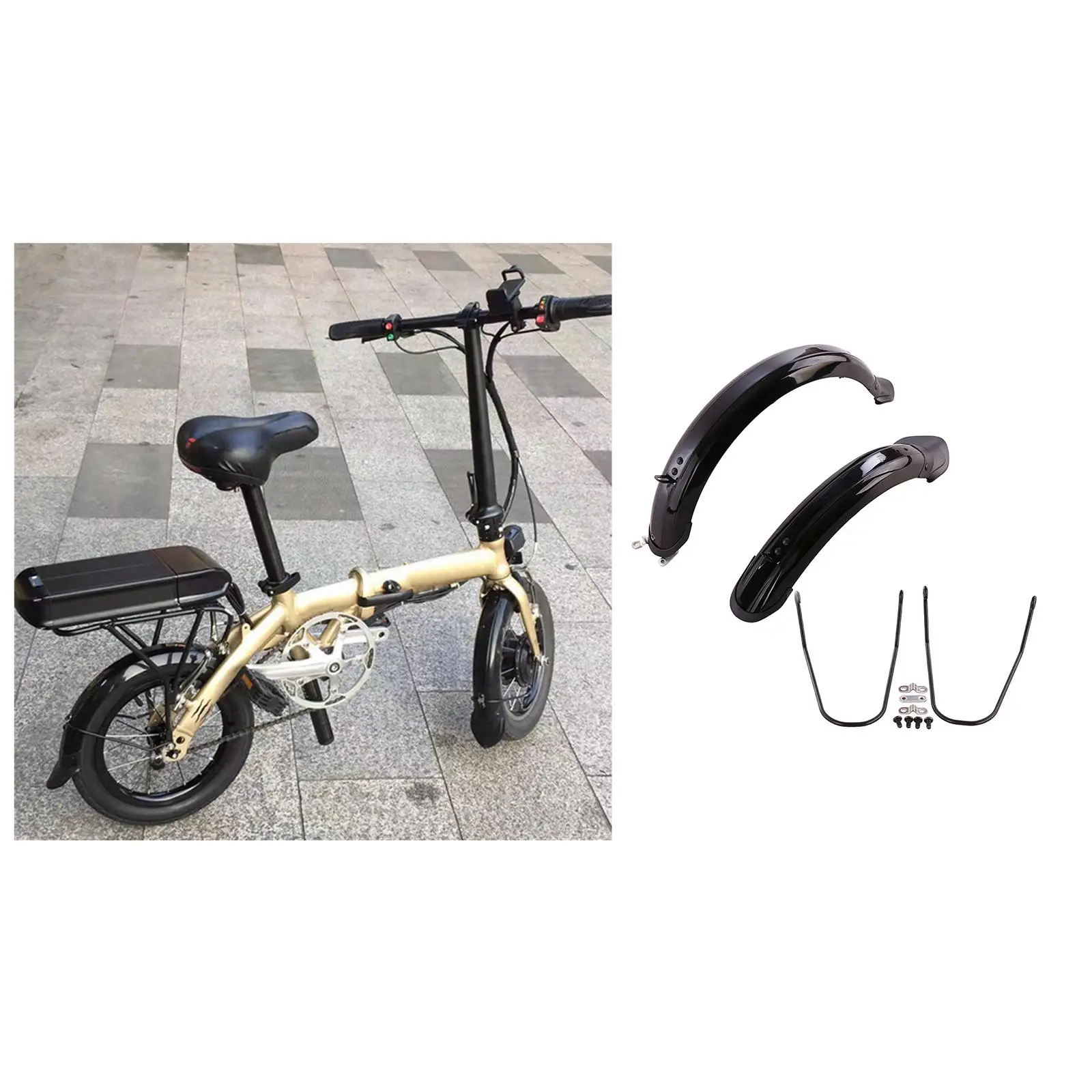 Opvouwbare Fiets Spatbord Set Onbreekbaar Voor 12 Inch 14 Inch Wielen Stopper