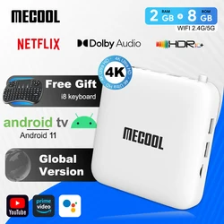 Mecool KM2 Android TV Box 4K Amlogic S905X2 2GB DDR4 USB3.0 SPDIF Ethernet WiFi Multi-streamer HDR 10 TVBOX Home Media Player