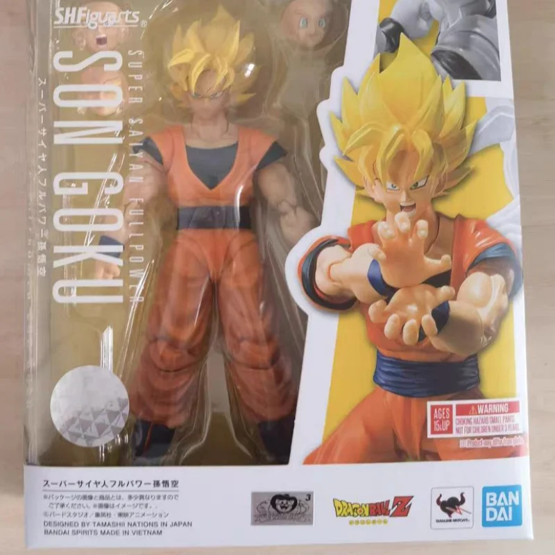 

140mm Original Bandai Shfiguarts Dragon Ball Z Full Power Son Goku Ssj2 Pvc Action Figures Movable Figurine Model Anime Toy Gift