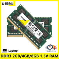 DDR3 2GB 4GB 8GB Laptop Memory Ram 1066 1333 1600MHz PC3 8500 10600 12800 204Pins 1.5V Non-Ecc Unbuffered Sodimm Memories Ram