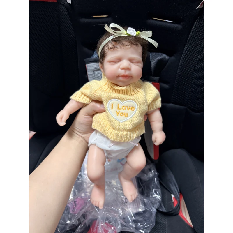 12" Reborn Pascale Solid Silicone Reborn Baby Doll Super Elastic Realistic Manual implantation Hair Handmade Art Dolls