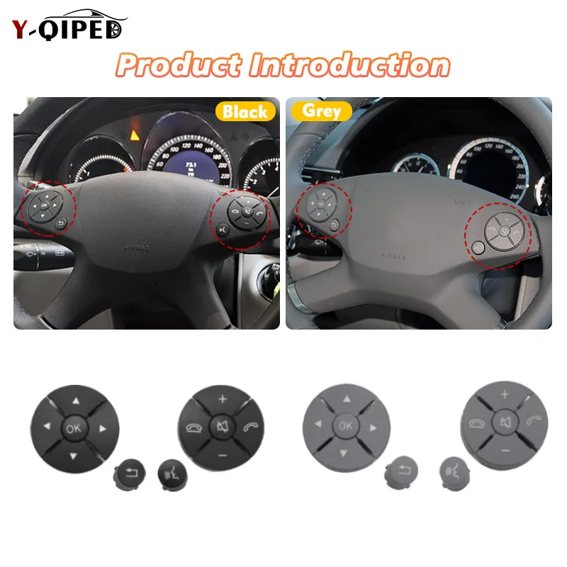 

Multi-function Steering Wheel Switch l Button for Mercedes Benz W204 X204 C300 C180 W207 W212 C E GLK Class 2048210351