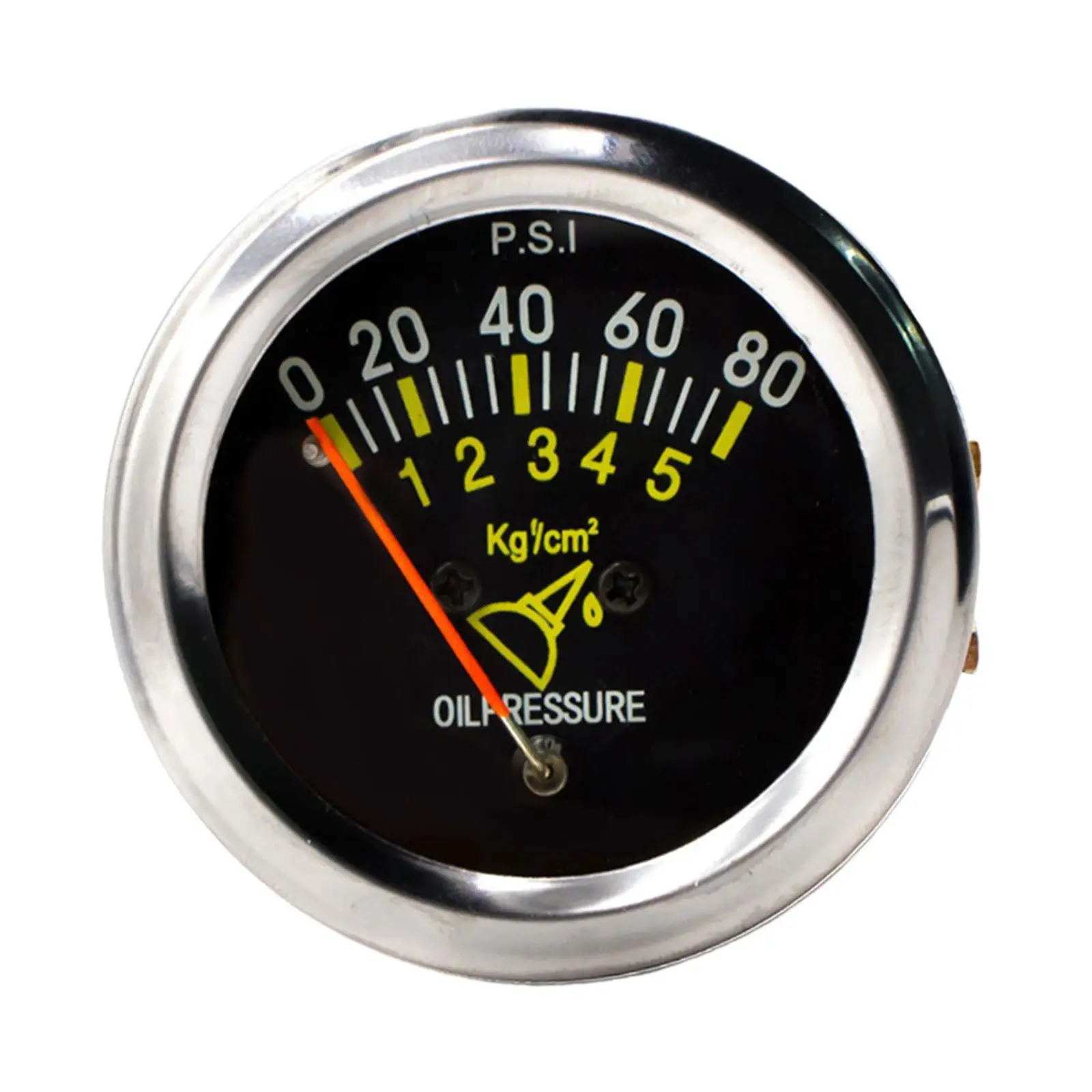 

Generic Oil Pressure Gauge Mechanical 0-80 PSI Metal Easy Installation