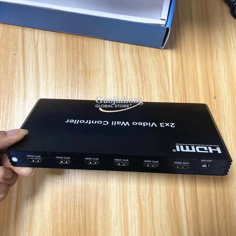2X3 Video wall video splicer, TV splicing box, splicing processing, six-screen splicing screen