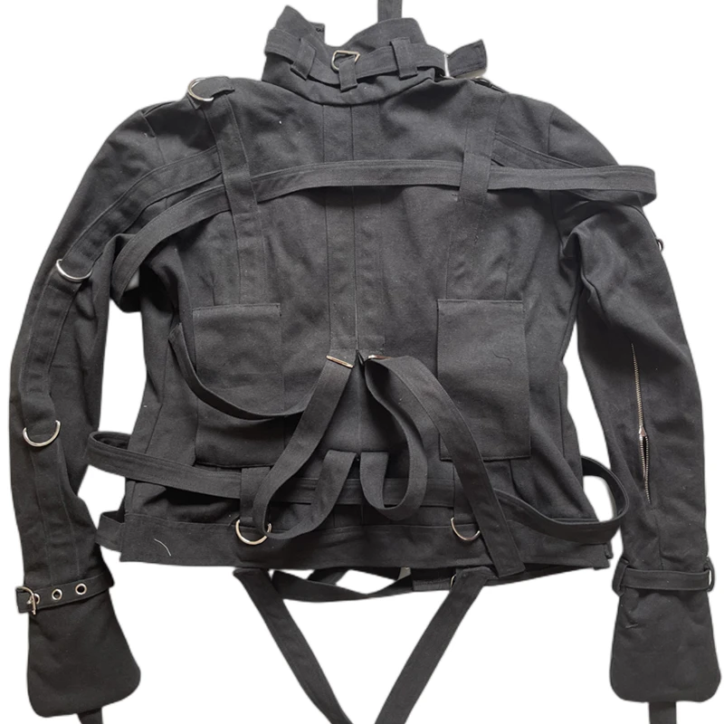 Canvas Straitjacket Escapeproof Straight Jacket Feitsh Bondage Costume