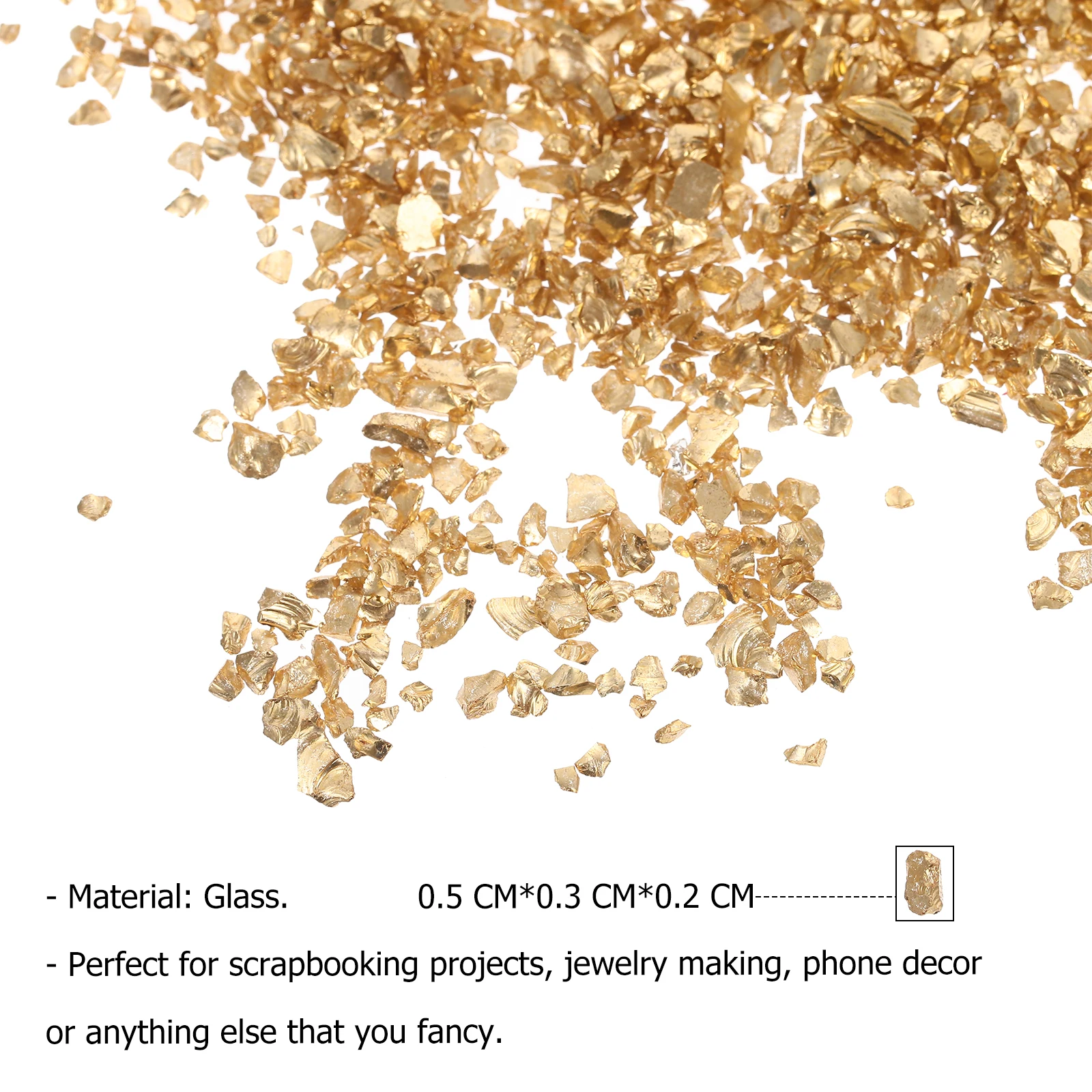 

1 Bag Irregular Glass Epoxy Fillers Diy Manicure Charms Nail Art Accessories Resin Casting Scrapbooking Jewelry Making Phone