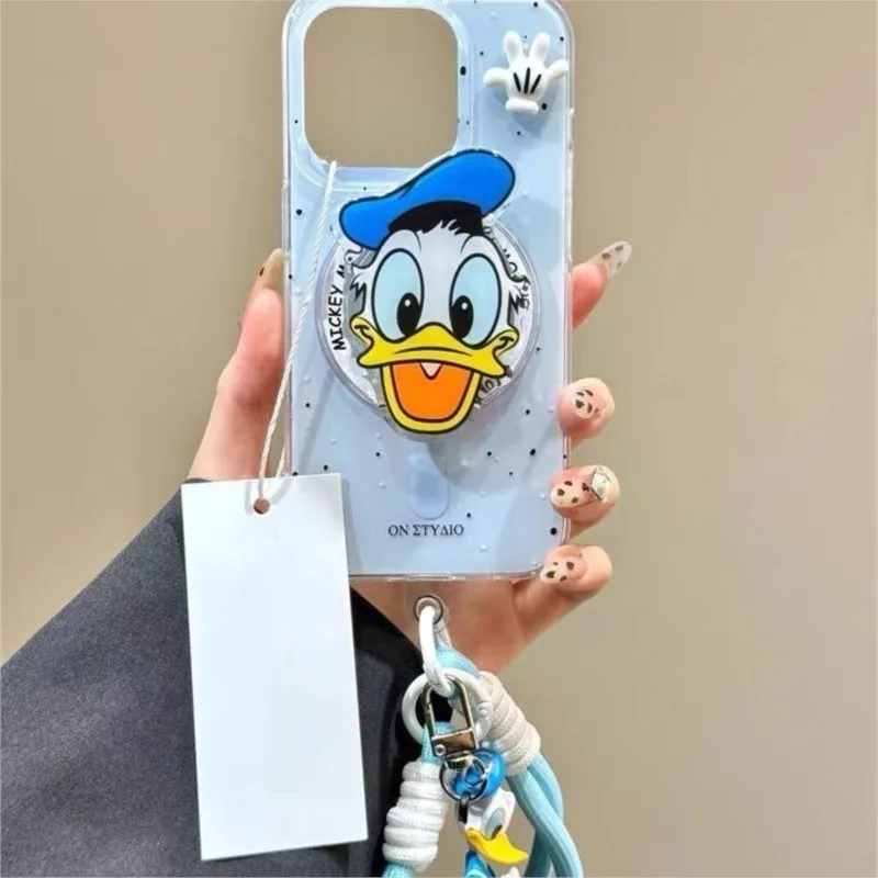 

Cute Disney Donald Duck For Magnetic Phone Grip Holder Foldable Stand for MagSafe Compatible Phones For iphone 17 16 Pro Max