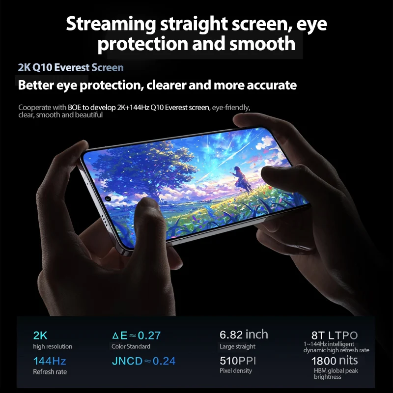 Originele ViVO iQOO 13 5G Telefoon Leeuwebek 8 Elite 50MP Achteruitrijcamera 6150 mAh 120 W SuperVOOC 6.82 '' AMOLED 144Hz Android 15 NFC OTA