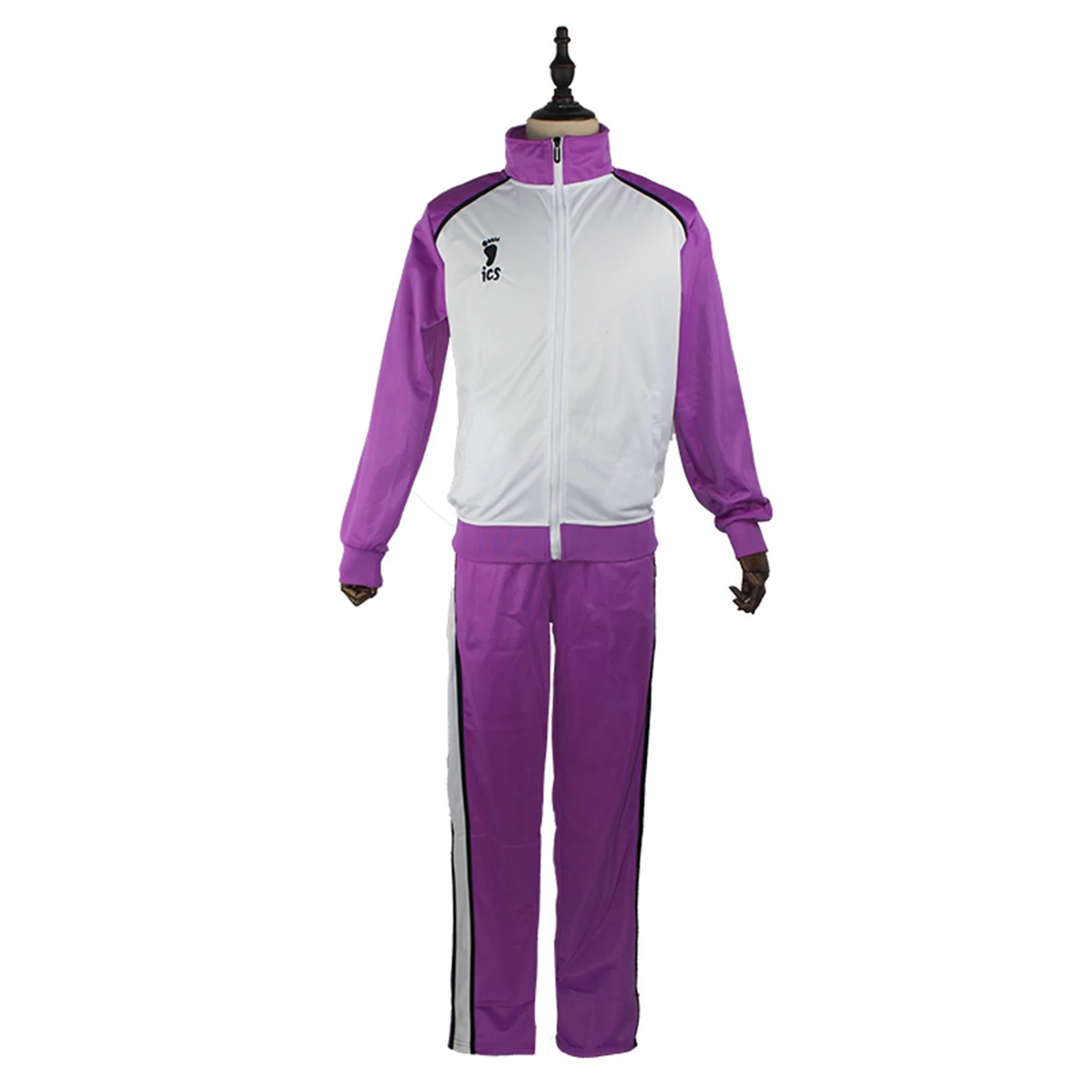 Anime Shiratorizawa School Uniform Shirabu Kenjiro Cosplay Costume Full-Zip Tracksuit Sportswear Halloween Suit