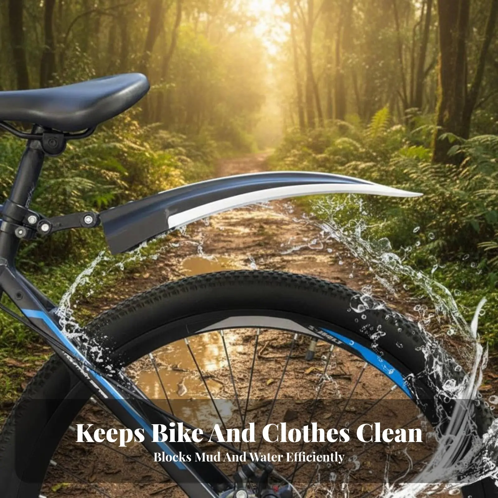 

2 универсальных долговечных регулируемых брызговика для горного велосипеда, легкий комплект