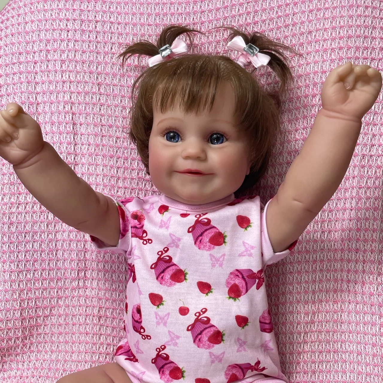 

50 CM Lovely Reborn Girl Maddie Newborn Doll Hand-Detailed Painting Visible Veins Lifelike Toy Figure Handmade Christmas Gift