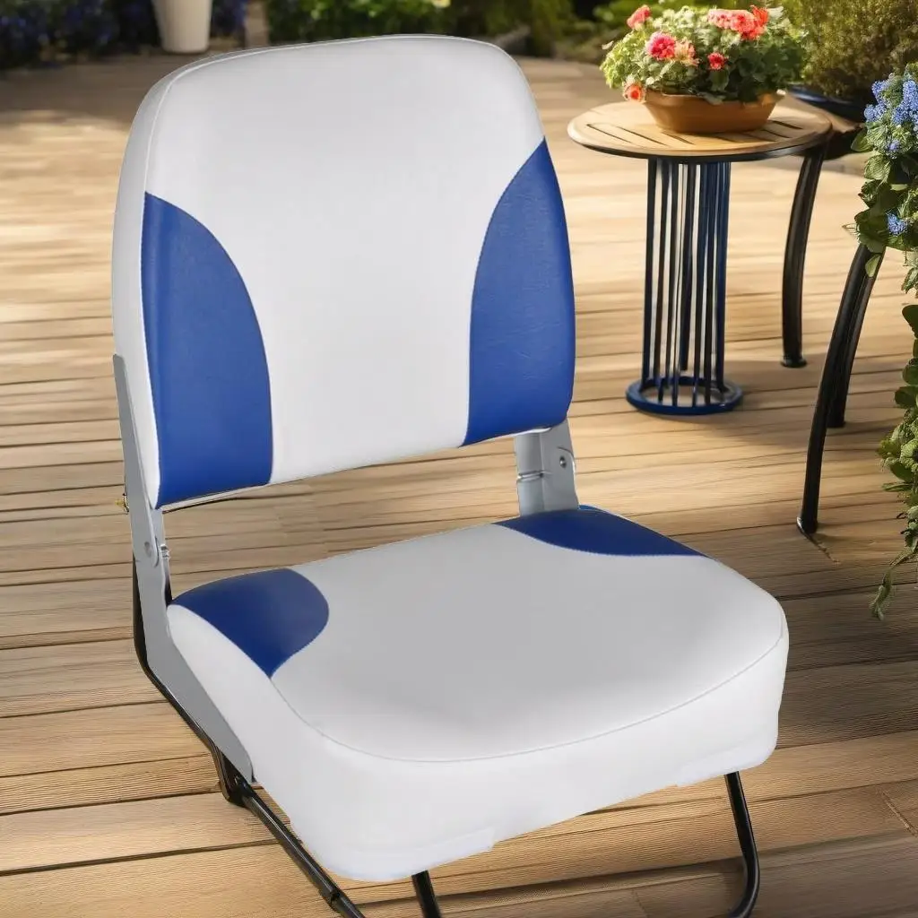 Boat Seats 2 pcs Foldable Backrest Blue for White Pillow 4 for X3 X4 8cm