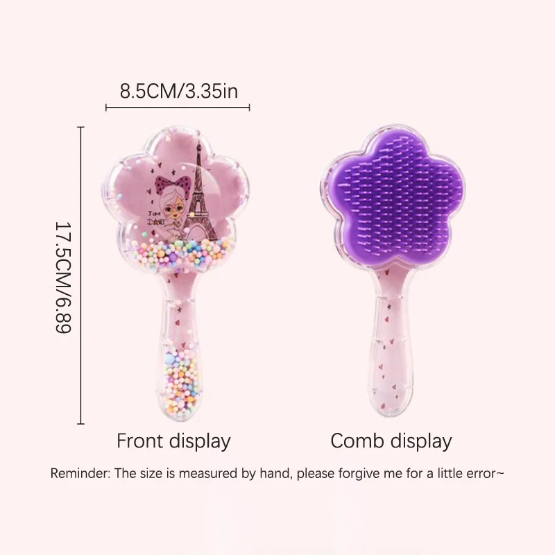 1PCS Flower Shaped Comb Cartoon Pattern Hairdressing Comb Air Bag Comb Anti-static Hair Brush Scalp Massage TT Comb For Salon