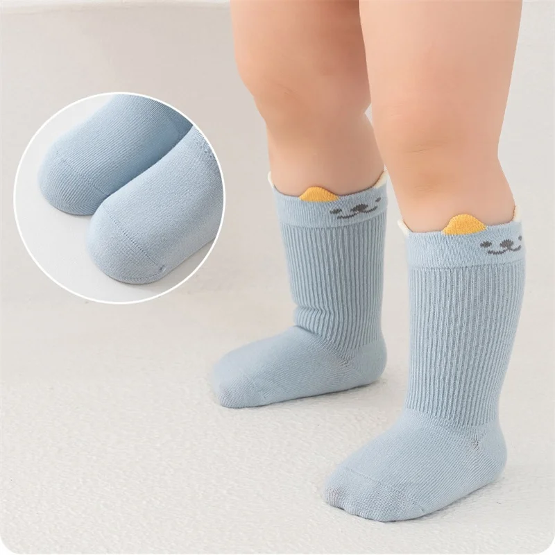 3 Pairs/Lot Baby Boneless Socks For Girls Boys Autumn Cotton Cute Cartoon Newborn Socks Children Clothing Accessories 0-5 Years
