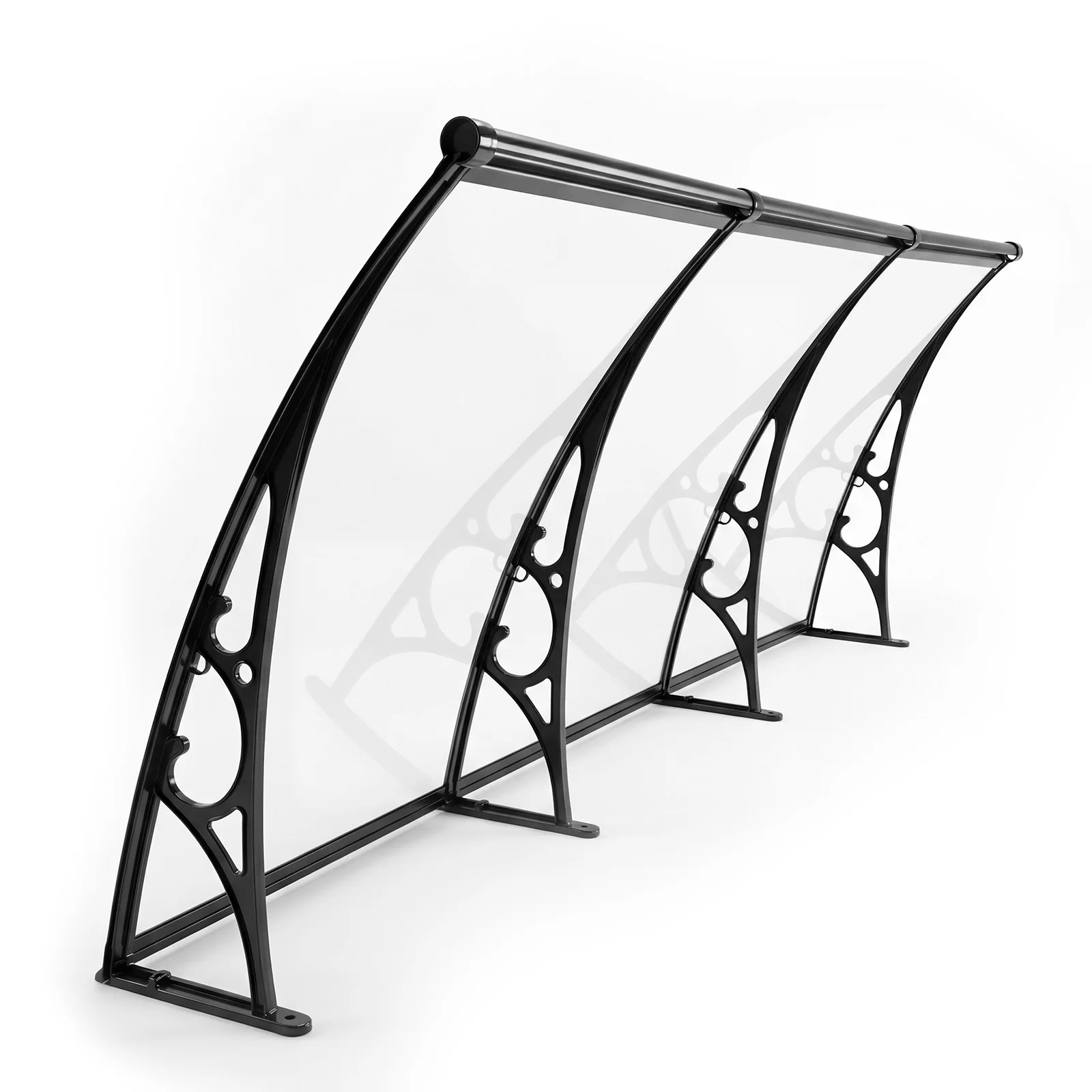Toldo para Entrada de Puerta con Soporte de Aleación de Aluminio, Toldo Transparente para Puerta Exterior, Gran Capacidad de Carga para Porche/Patio/Terraza
