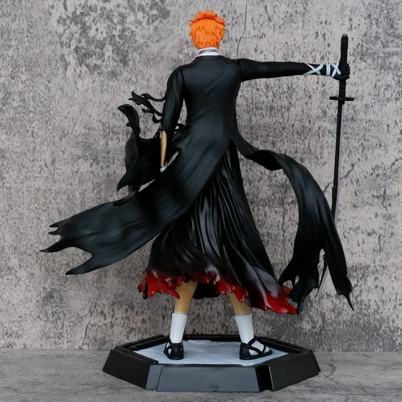 Bleach Figura Anime, Kurosaki Ichigo, Estatueta Guerra Sangrenta de Mil Anos, PVC Modelo Estátua, Boneca Colecionável, Brinquedo Ornamento, 31cm