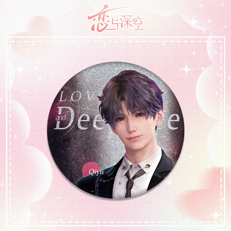 Love and Deepspace LAWSON Collabo Badge Sylus Round Brooch Xavier Zayne Rafayel Badges Ita Bag Ornament Cute Accesorios Gift