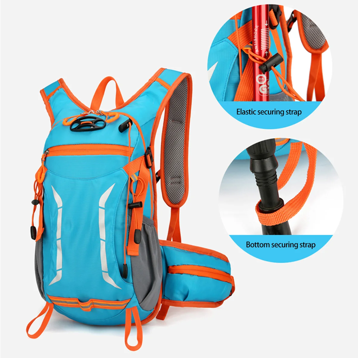 حقيبة ظهر ذات سعة كبيرة للجنسين خفيفة الوزن للمشي لمسافات طويلة في الهواء الطلق، حقيبة ظهر متينة للجنسين لركوب الدراجات، حقيبة ظهر رياضية كاجوال للجري