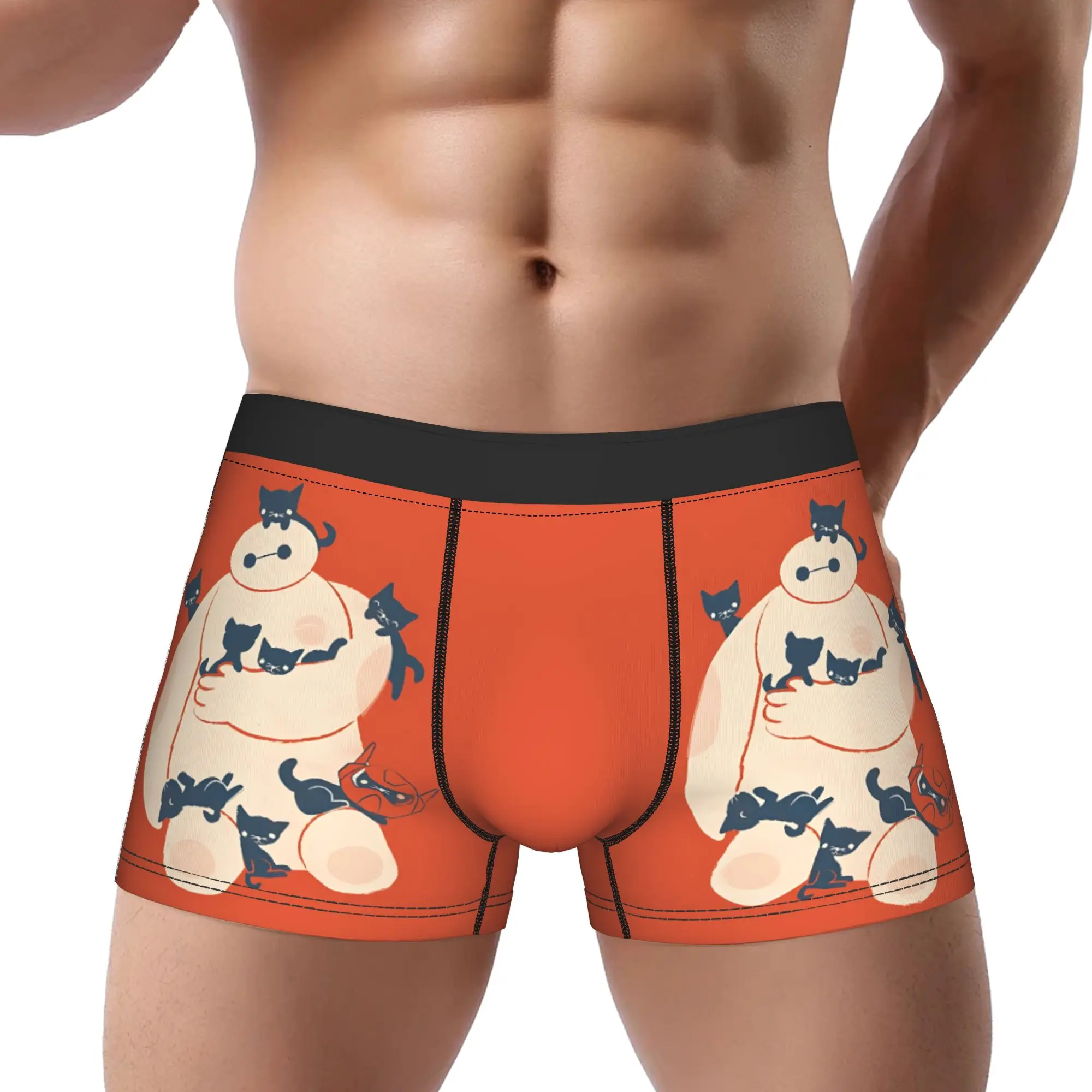 

Боксеры Big Hero 6 для взрослых 18+, дышащие трусы, мужское нижнее белье, удобные шорты, трусы-боксеры