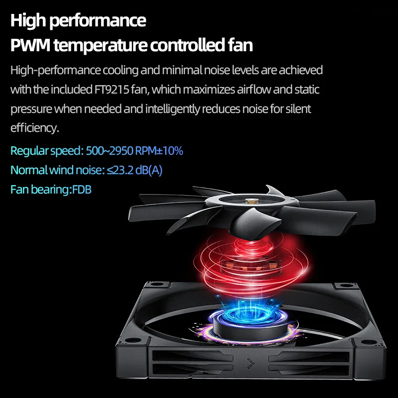 DeepCool AN400 4 Heatpipe CPU Cooler PWM 500-2750RPM High 52,5 mm Down Pressure Air Radiator dla LGA1700 AM4 AM5 Mini ITX Platform