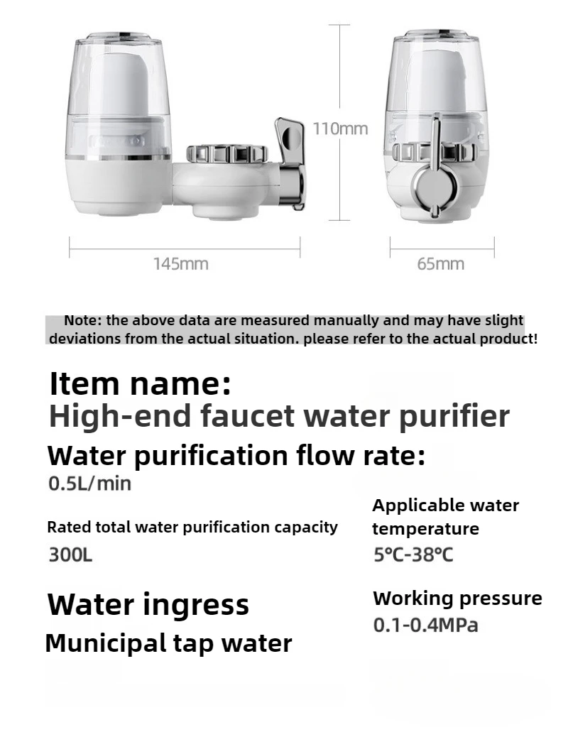 Filtro de torneira purificador de água doméstico direto potável cozinha universal filtro de água purificador frontal filtros de água abs