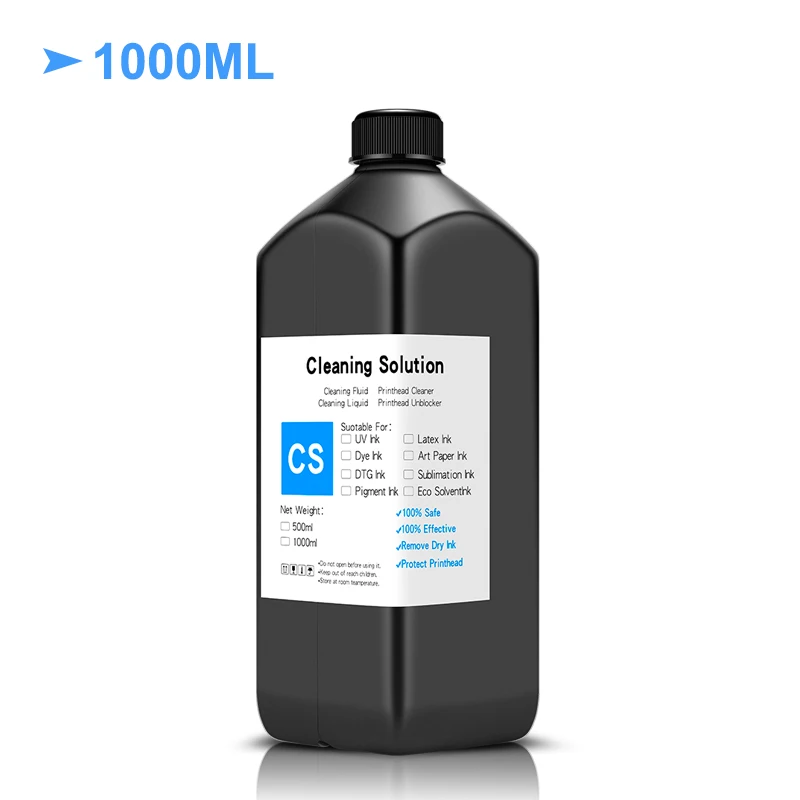 1000ML płyn do czyszczenia UV do Epson Roland Mimaki Ricoh Konica UV zmodyfikowany płyn do czyszczenia drukarki UV rozwiązanie do czyszczenia