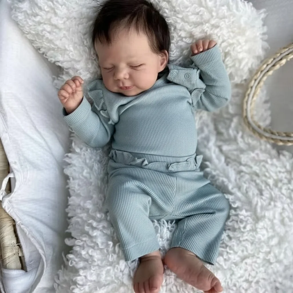 AnjoDoll 18Inch Pascale Whole Body Soft Vinyl Reborn Doll Lifelike Girl/Boy With Rooted Hair Muñecas Reborn