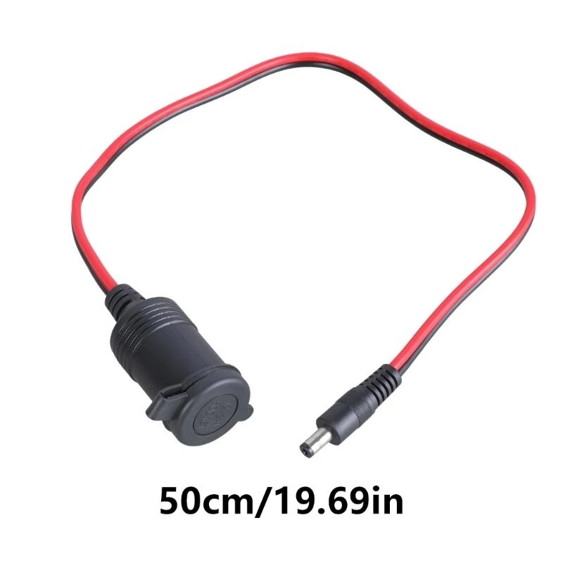 12V-24V 14AWG รถเครื่องชาร์จซ็อกเก็ตแหล่งจ่ายไฟอะแดปเตอร์เสียบปลั๊กหญิงส่วนขยาย K1KF