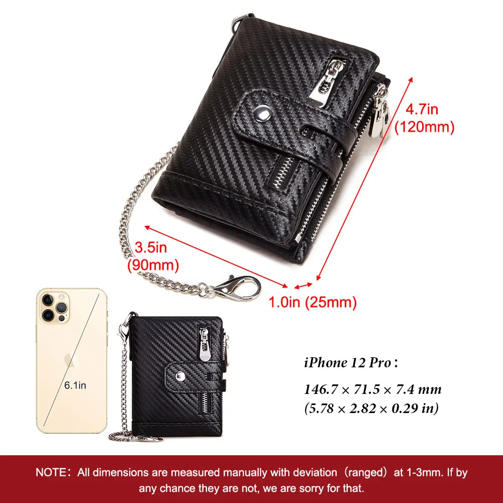 Carbon Fiber Men Wallets RFID Blocking Credit Card Holder Purse High Quality Bifold Male Money Bags carteras Short