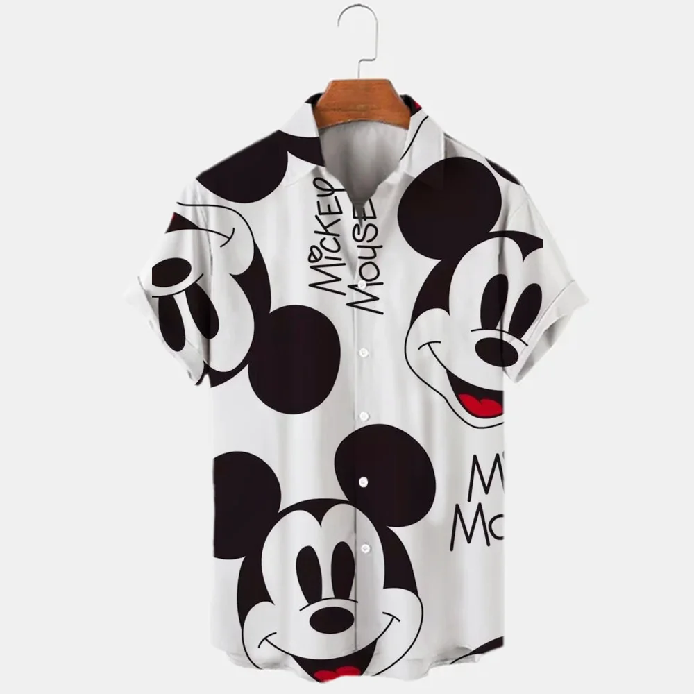 Chemise imprimé en 3D Disney Donald Duck Mickey Mouse pour homme, haut unisexe, tendance, nouvelle collection été