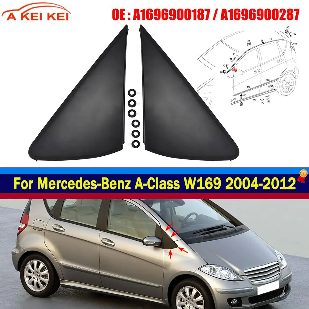 A1696900187 Per Mercedes-Benz Classe A W169 2004-2012 Rivestimento Pannello Specchietto Retrovisore Auto Copertura Triangolare Modanatura A1696900287