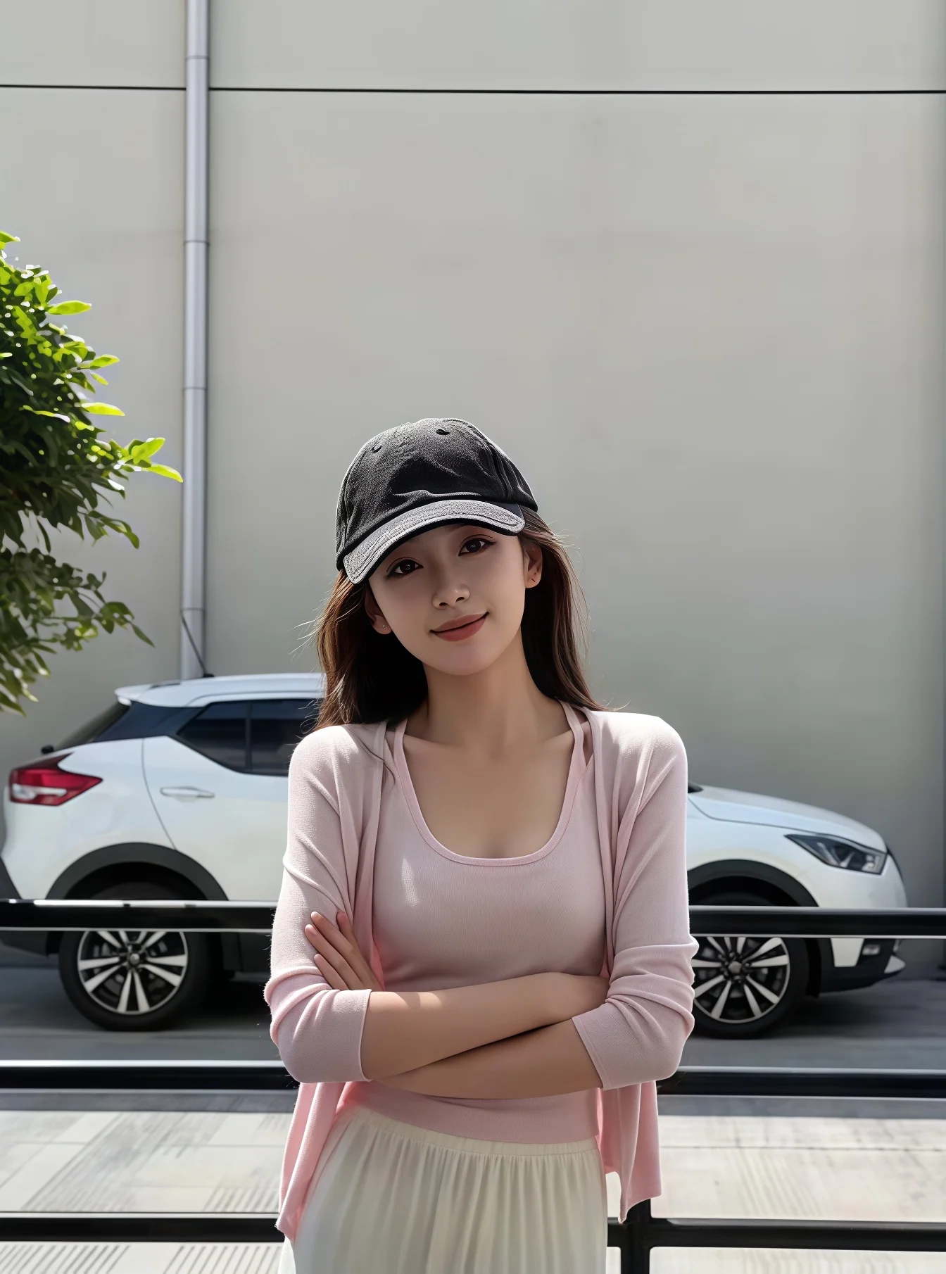 Korean Lazy Style Fashionable Knitted Two-Piece Set Women's Summer Thin Sun Protection Loose Top U-Neckline Short Length