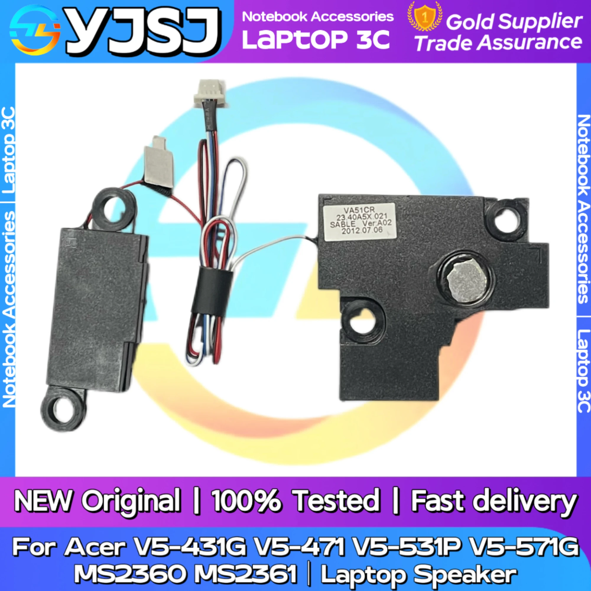 New Original Laptop Notebook Audio Speaker For Acer V5-431G V5-471 V5-531P V5-571G MS2360 MS2361 built-in speaker horn audio