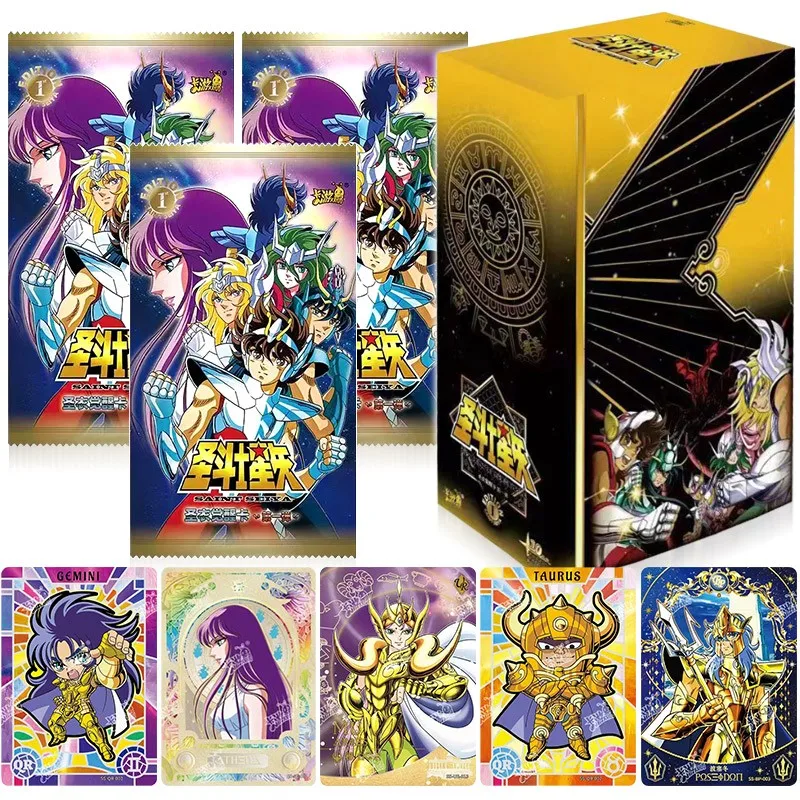 KAYOU Saint Seiya Card Awakening Collection Gold Rare Anime Kids Toy Game Pope Poseidon Athena Children Gift