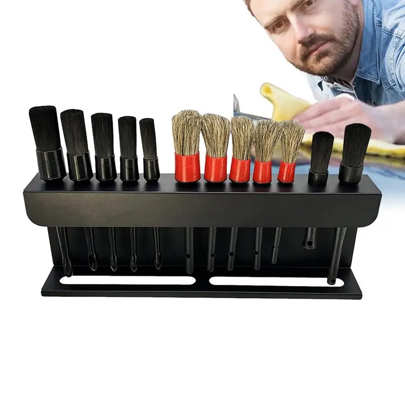 

Car Detailing Brushes 12pcs Car Cleaning Brushes Interior Detailing Kit Auto Detail Brush Kit With Brush Holder Car Interior