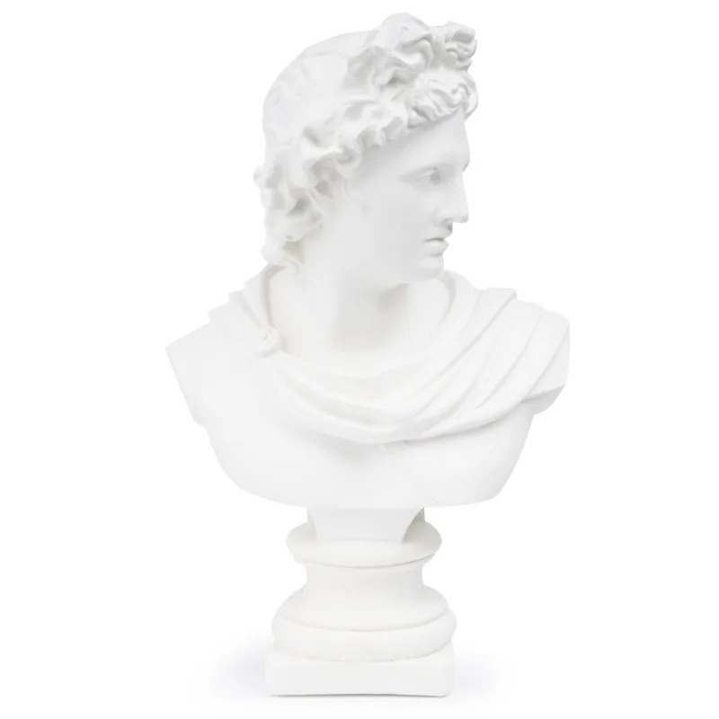 

Resin Apollo Plaster Statue Bust Art Sketch Plaster Statue Art Sculpture Ornament Teaching Equipment Home Room Decoration Crafts