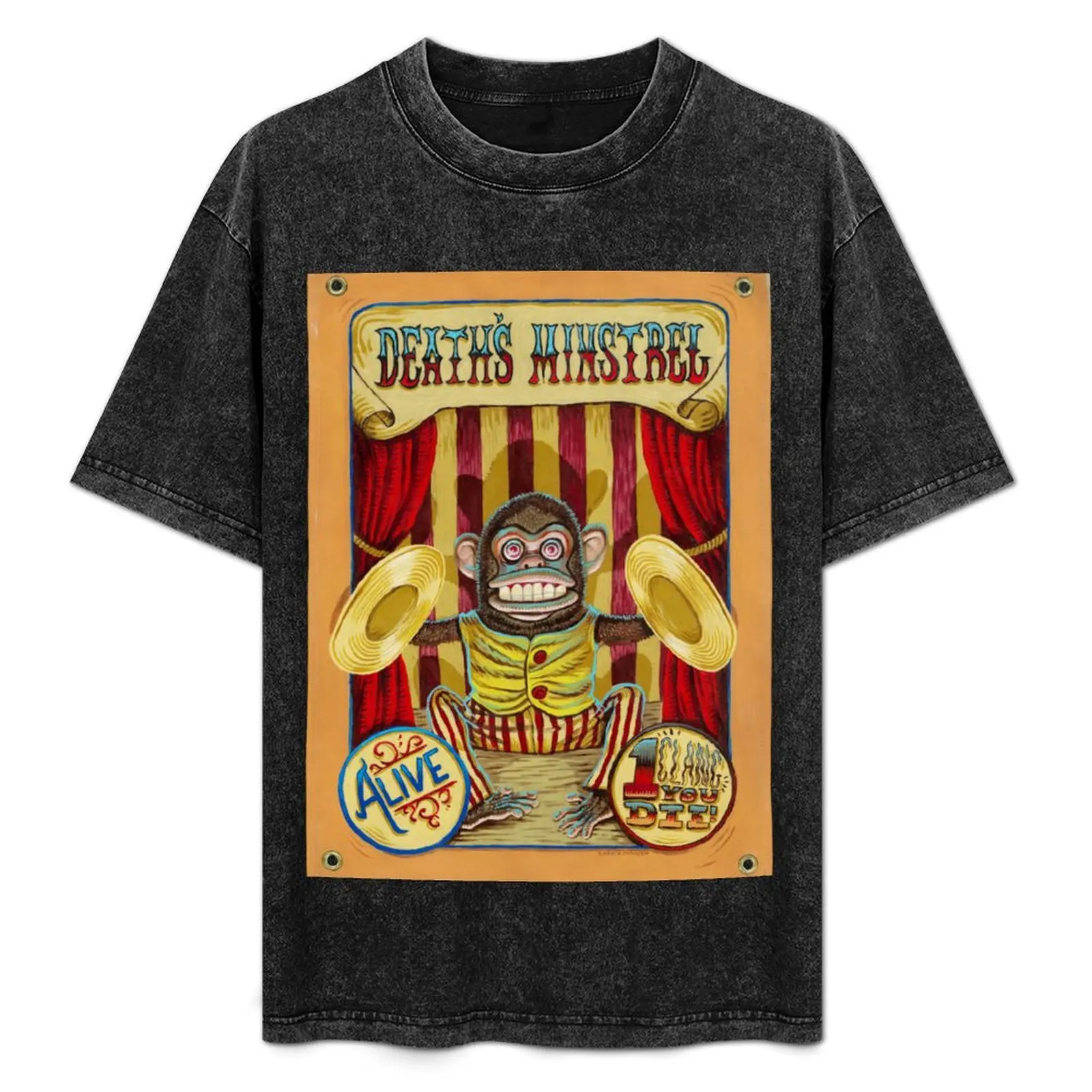 

Death's Minstrel: Jolly Chimp Sideshow Banner T-Shirt Casual Trendy Streetwear Tee Shirt