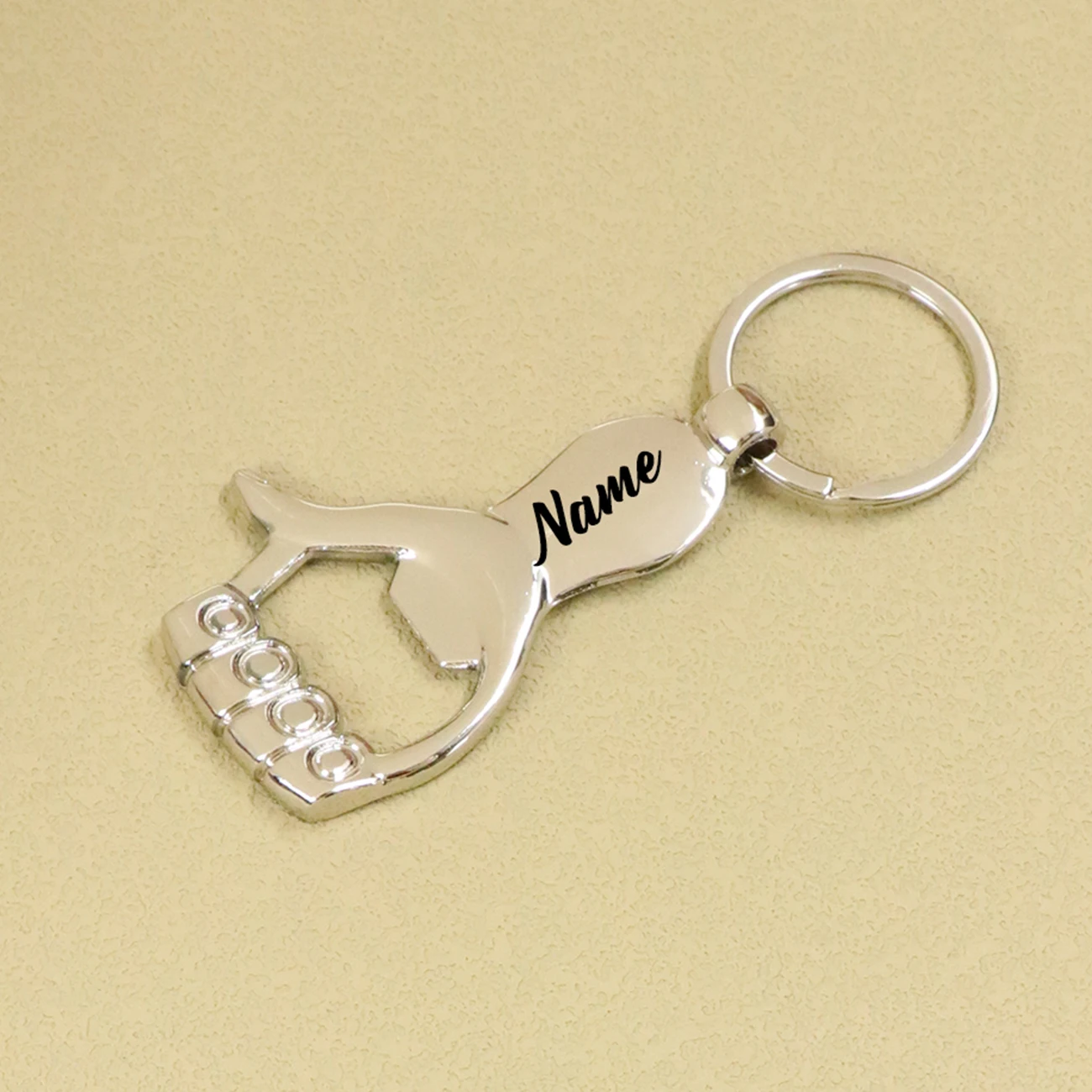 Custom Name Fist Bottle Opener Keychain, Personalized Gift