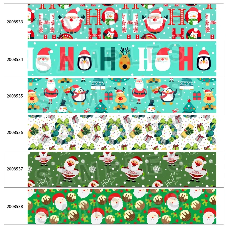 

New 50 Yards Merry Christmas Pattern Printed Grosgrain,satin Ribbon Handmade Accessories