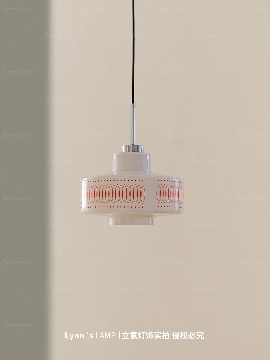 Anna's Opal Pendant Lamp Restaurant Bar Vintage Creative Pattern Middle Ages Entrance Light