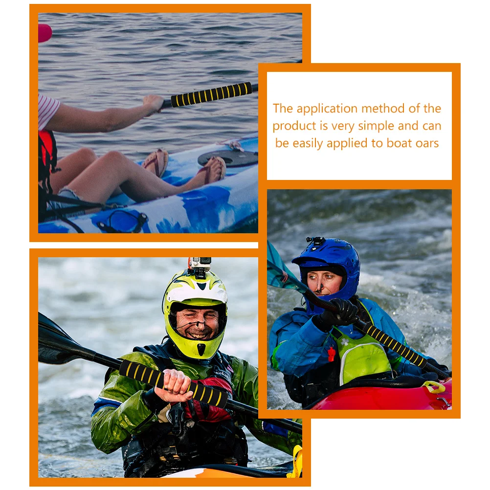 

2 Pairs Oars Non-Slip Cover Kayaking Rod Grip Anti- Paddle Grips Accessories Pole Inflatable Miss