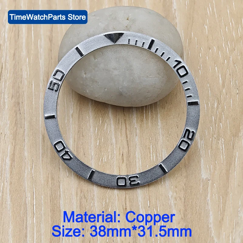 Inserto de bisel de reloj, inserto de bisel de cobre GMT 38mm * 31,5mm, inserto para cajas de reloj SKX007 SKX009 SRPD, piezas de repuesto Mod