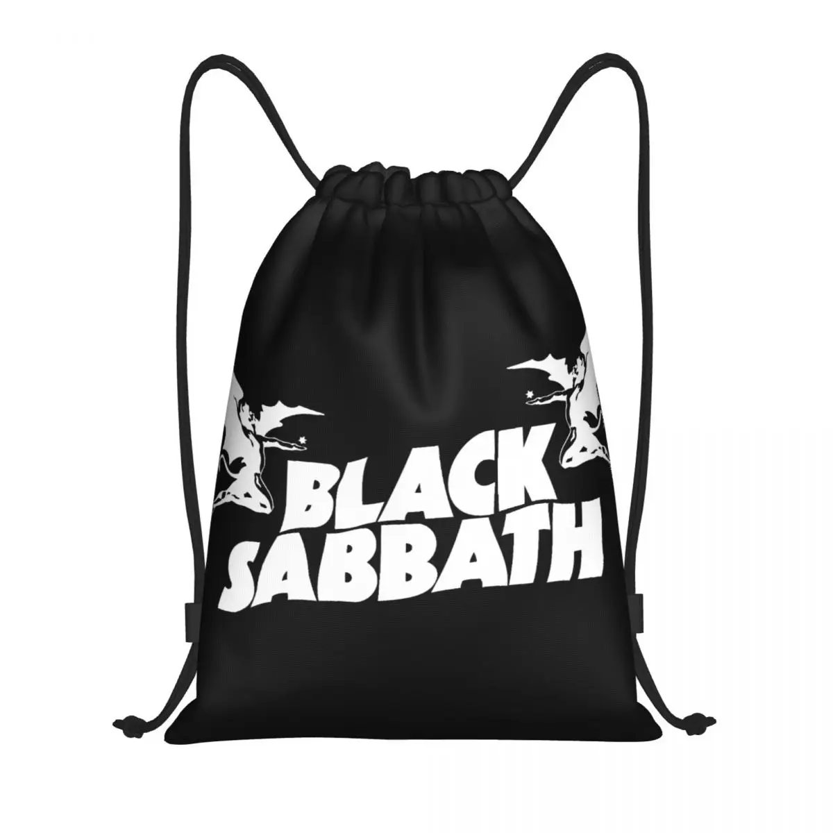 Black Sabbathe Multi-function Portable Drawstring Bags Sports Bag Book Bag For Travelling