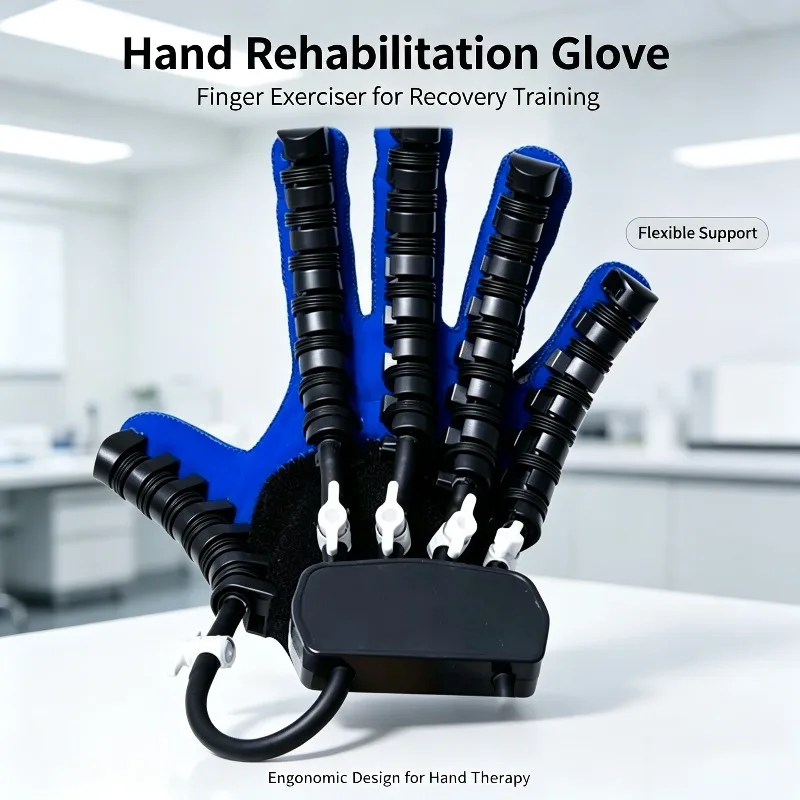 Electric Robotic Rehabilitation Glove Hand Finger Training Device For Stroke Hemiplegia Patients Five Fingers Grasp Stretch