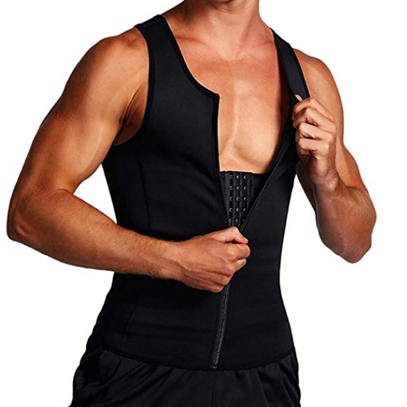 Men's Slimming Modeling Strap Belt Slimming Corset Vest Compression Shapewear Slim Three-breasted Top Fat Burning Vest